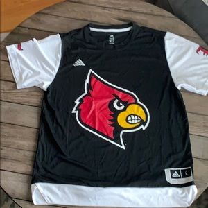 Large Louisville Basketball warm up shirt. Adidas